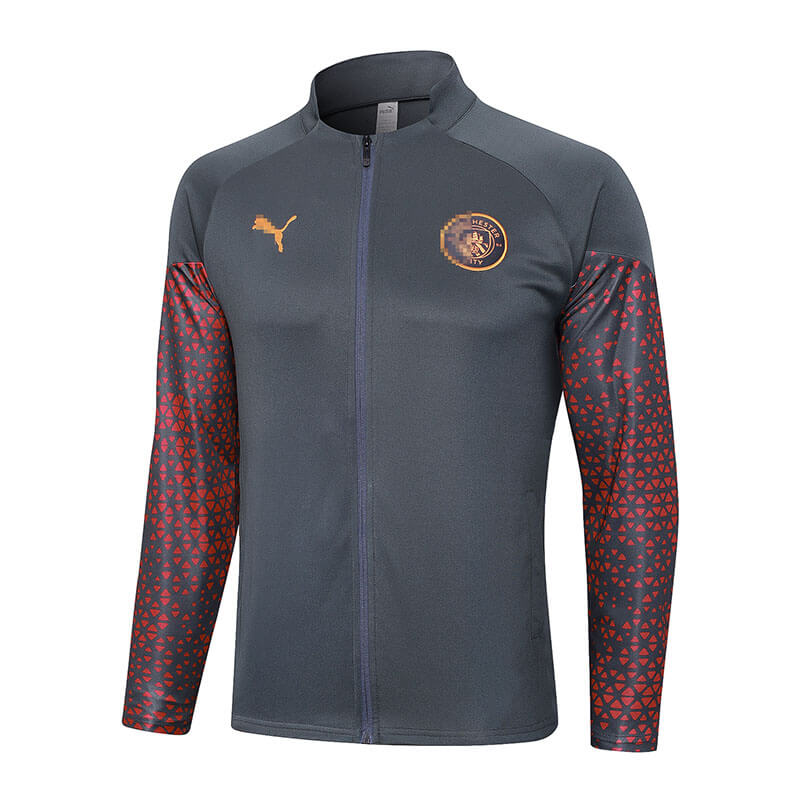 Chaqueta de Manchester City 2023/2024 Gris/Rojo